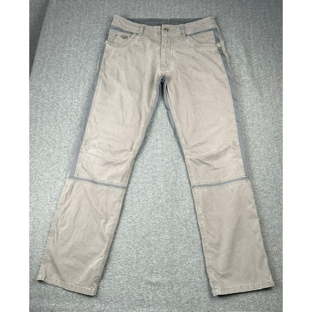 Kuhl Radikl Men 32x32 Gray Brown Hiking Outdoor Hybrid Pants Articulated Knee